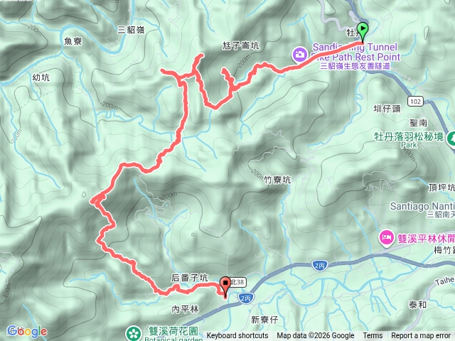 2026-04-02牡丹三貂嶺大煙囪山谷線頂坑山溪谷線雙溪口五間厝地大平林山簡家郭家古厝番子坑古道后番子坑站