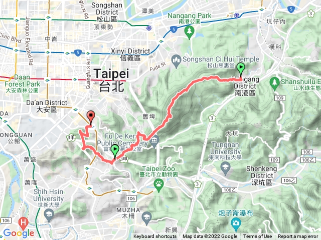 1110320臺北大縱走第六段（中華科大-捷運麟光站）