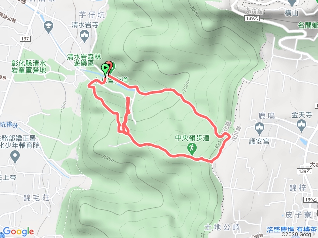 清水岩中央嶺上十八彎下(中間走錯路)