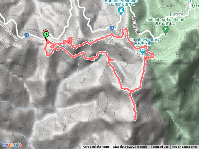 石水山O走(台18新高口>石山引水道鹿林前峰瀑布>接石水山基點峰傳統路線>鹿林前峰>玉山林道回新高口)