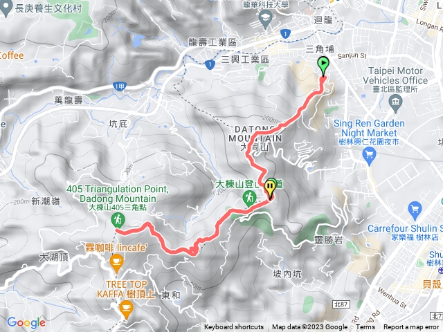 武器公園、三角埔頂山、青龍嶺、大棟山來回預覽圖