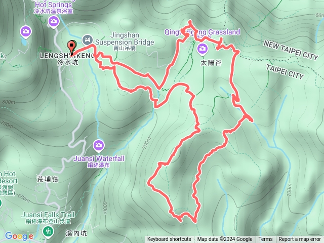 尋堡(冷水坑-5號碉堡-絹絲瀑布步道-擎天崗大草原-3號碉堡-4號竹篙山-忘憂草原-松石草原-蕃婆草原-內雙溪古道-2號-10號-擎天崗東峰-7-8-9-擎天崗山-6號雞心崙)預覽圖