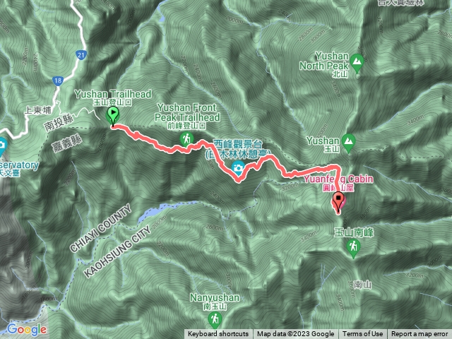 2023玉山後四峰三天D1：塔塔加登山口~圓峰山屋