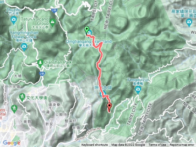 2022-08-31 擎天崗→擎天崗溪→後湖底山→後湖底溪古道→內雙溪古道→坪頂古圳源頭→坪頂古圳步道→溪和宮