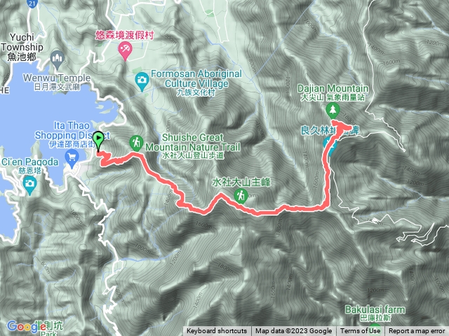 水社大山、水社主峰、大尖山（日月潭越野賽23K組）