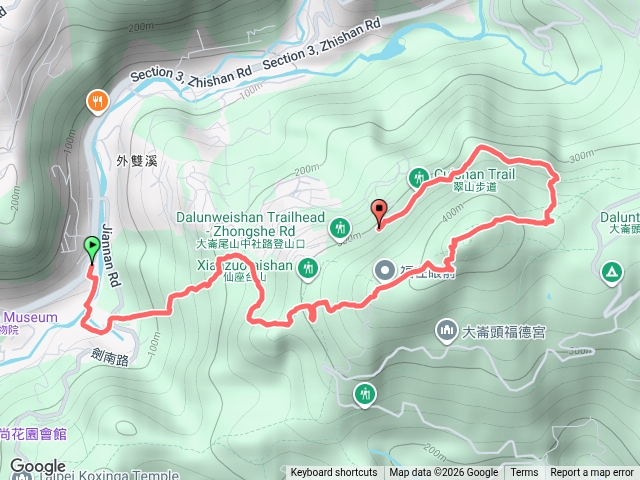 士林燕溪古道、大崙尾山西峰、大崙尾山、大崙尾山東峰(士林街造林地境界標)、翠山步道預覽圖
