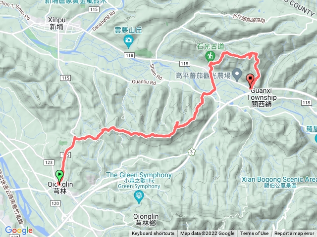 水坑廣山、水坑磨山、流民窩山、南和山、下坑橫山、樟樹窩山、面埔頂山、石光古道連走