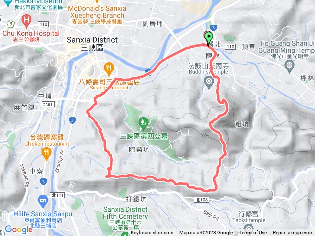 溪南尖山+王公坑山  O型