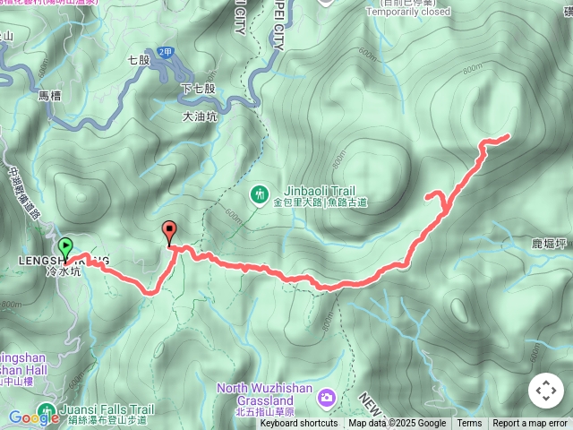 冷水坑→磺嘴山→翠翠谷→擎天崗
