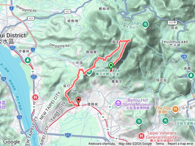大屯山西峰西南稜接台北大縱走一段預覽圖