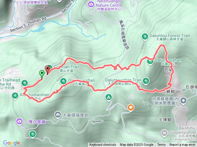 中社路上-大崙尾-大崙頭-長壽坡-翠山步道