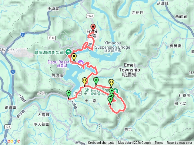 十二寮古道，峨嵋湖步道預覽圖