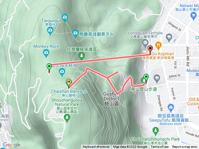 柴山雅座U形（千光寺進龍泉寺出）