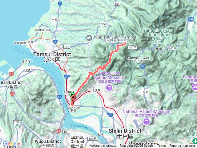 台北大縱走野跑路線