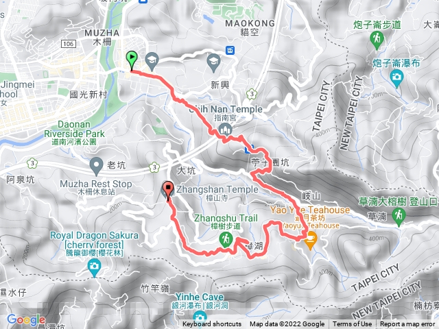 臺北大縱走第七段：名門社區公車站至飛龍步道20220706