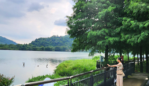 廣興河濱濕地公園，落雨松步道，項羽灘，燕子湖，梅花湖，濛濛湖