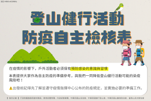 【戶外百科】出發前，先檢查！ 林務局發布登山健行防疫自主檢核表
