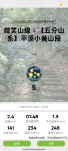 微笑山線：【五分山系】平溪小黃山段