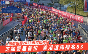 【國際田聯2023馬拉松排名】芝加哥居首位  香港渣馬排名83