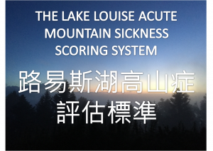 高山症快速評估法-路易斯湖高山症評估標準