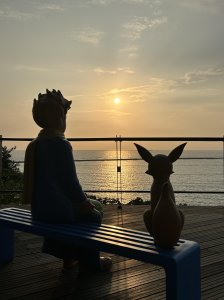 在西子灣和小王子一起看海上日落