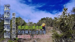 登武陵農場山,志佳陽大山支支稜,馬武霸山東支稜