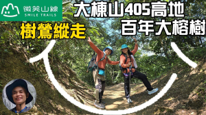 微笑山線大棟山系405高地＋百年大榕樹段，經典路線樹鶯縱走，串連青龍嶺、大同山等山峰