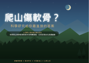 爬⼭會傷軟骨嗎？我們來看看一篇碩士論文怎麼說