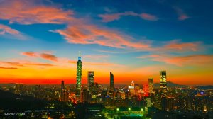 #虎山 #夕陽 #火燒雲 #夜景 #101大樓 10/17 & 19