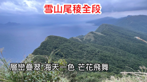 【雪山尾稜全段】層巒疊翠 海天一色 芒花飛舞 壯麗浪漫的山海美景