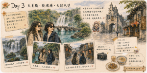 貴州, 黃果樹景區(銀鏈墜潭瀑布-水上石林-陡坡塘瀑布)-花江大峽谷-興義