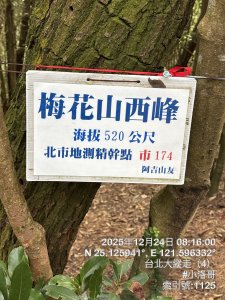 聖人橋上梅花山西峰之台北大縱走第四段