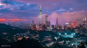 #天空之城 #穿雲箭 #虎山峰 #夕陽 #火燒雲 #夜景 #101大樓 12/18