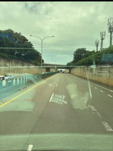 搭乘遊覽車前往永安漁港