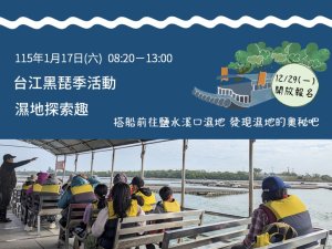 【山海圳沿線活動】台江黑琵季活動-濕地探索趣