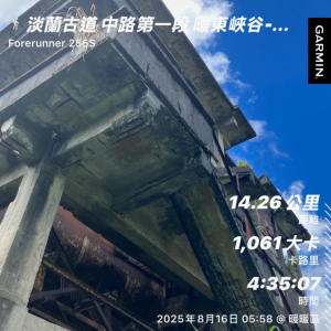 [健行] 淡蘭古道 中路 第一段 - 暖東峽谷  → 荖寮坑 → 十分車站