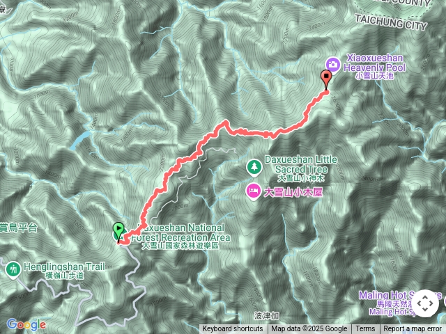 大雪山收費站35K縱走小雪山旅遊資訊站49k