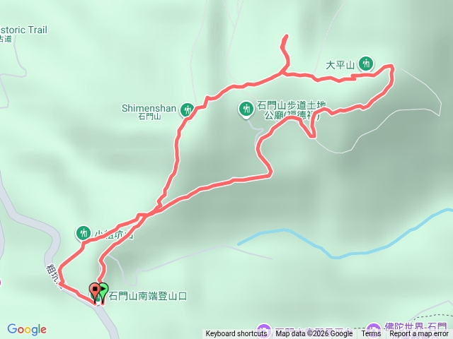 20260510北端入口>石門山>清水坑山>太平山>小粗坑山>北端入口預覽圖