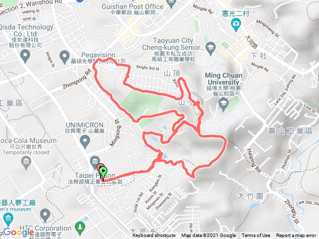 銘傳步道O形健走，順取龜山頂山