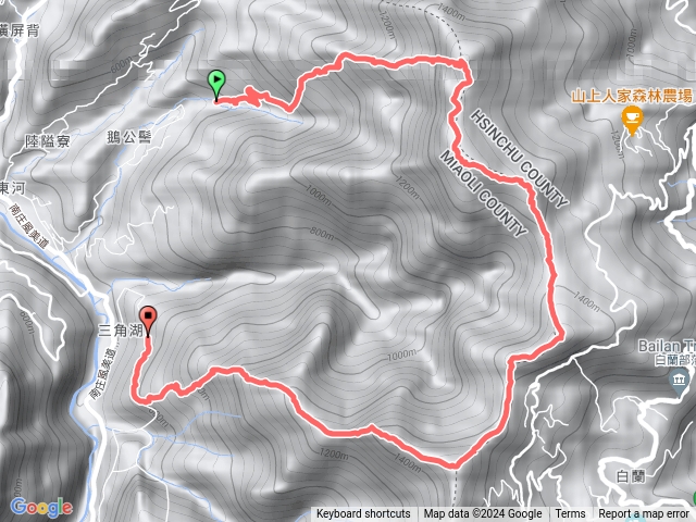 東河線上鵝公髻山，至鳥嘴山後下大窩山部落 2024.8.18預覽圖