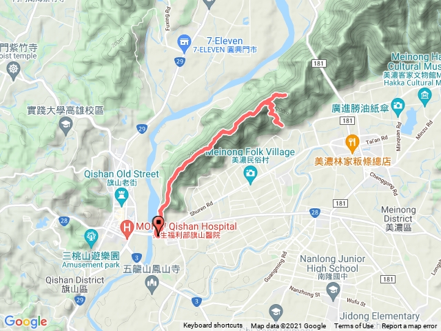 旗尾1登靈山登山口往返