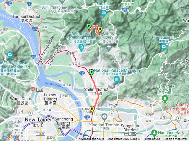 中正山到頂湖山下東昇路