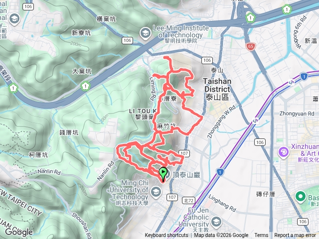 20260917泰山巖-崎頭步道-明志書院-義學坑步道-瓊仔湖山-瓊仔湖山北峰-尖棟山-山腳頂山-辭修公園-69步道-山頂公園-應化大排預覽圖