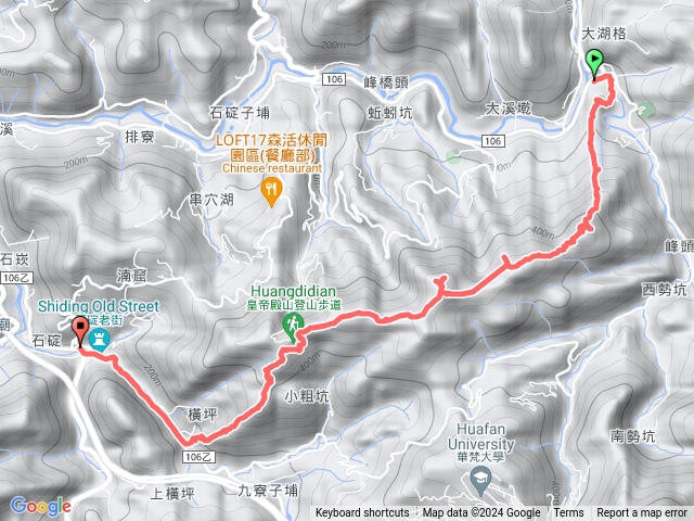 皇帝殿十連峰(藤寮坑山 >永定坑山>鳥嘴岩>鳥嘴尖 >石霸尖>小霸尖>皇帝殿東峰>玉京山>玉京山東峰>天王峰>粗坑山)