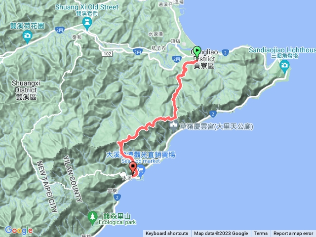 福隆草嶺經桃源谷至大溪