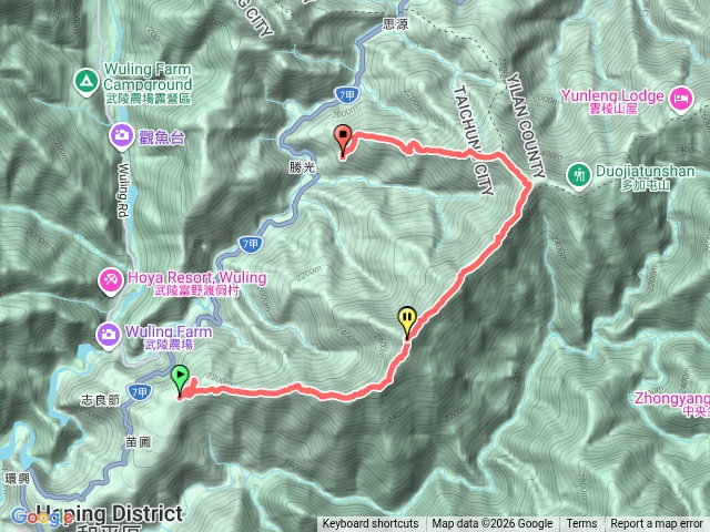 平多縱走(平岩山、多加屯山、勝光山)