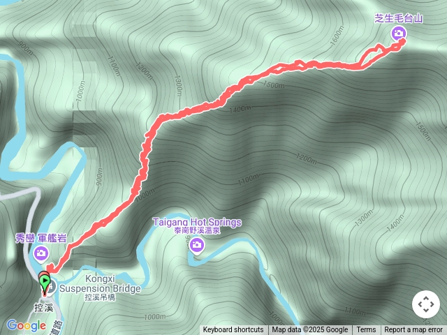 芝生毛台山軍艦岩上