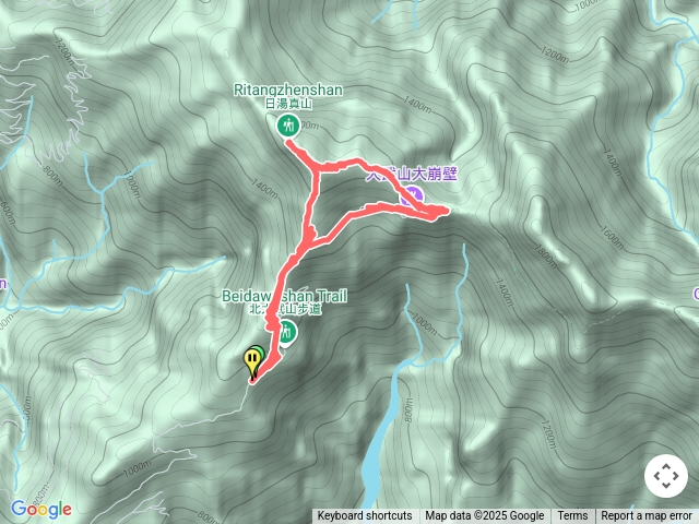 日湯真山北大武山舊登山口