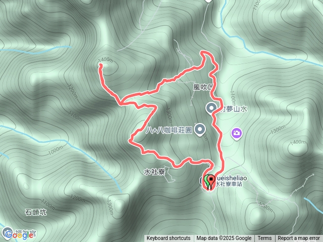 水社寮-四天王山-知鳥山-踢馬路回（O繞）預覽圖