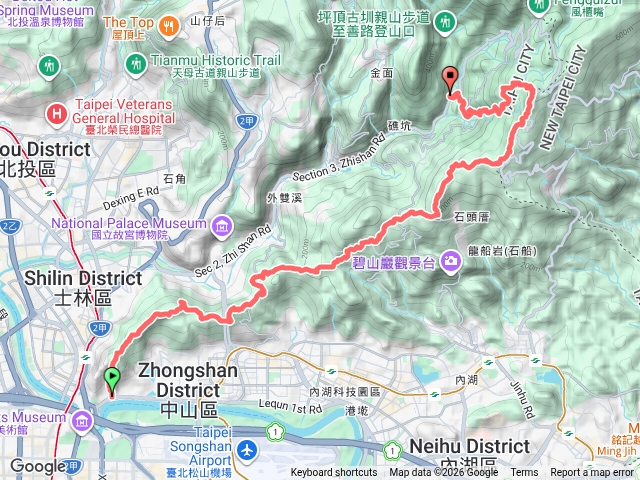 劍潭北安經梅花山後下帕米爾到聖人橋